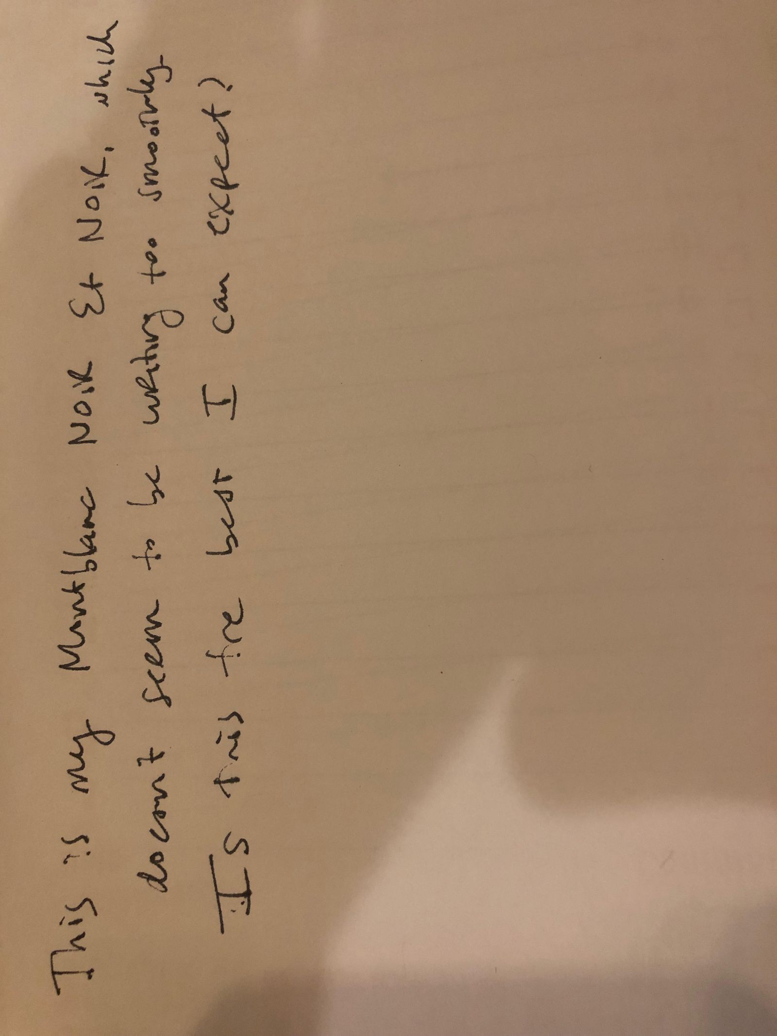 Montblanc Noir et Noir — writing sample