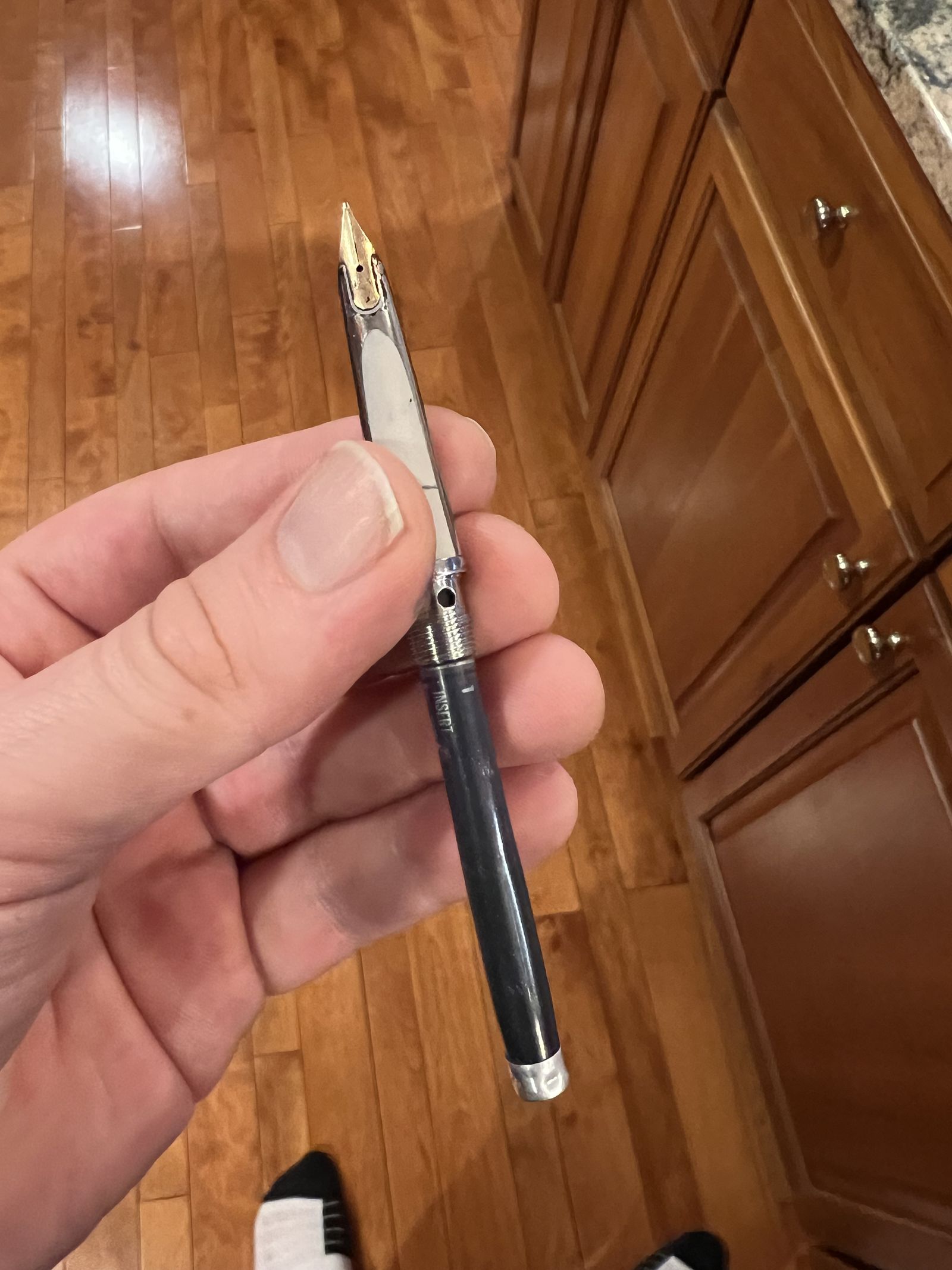 Waterman C/F — nib unit removed from barrel