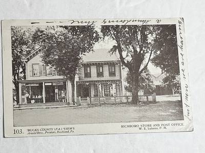 Postcard Arnold Bros #103 Richboro PA Store Post Office Bucks County
