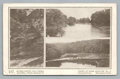 Dark Hollow PA Neshaminy Creek?Bucks County Views ARNOLD BROS Pub?Antique 1910s
