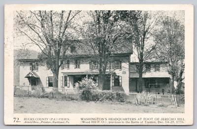 Postcard - Arnold Bros. Bucks County Views No. 72, Washington's HQ, 1908 (M9c)