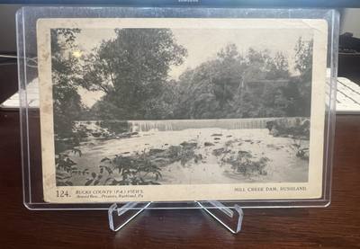 Arnold Bros Bucks County PA Views No 124 Postcard Mill Creek Dam Rushland