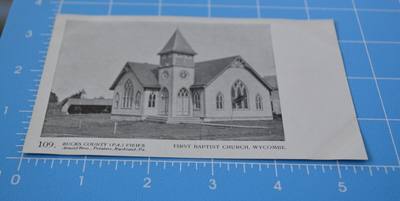 Wycombe PA Bucks County Arnold Bros. No. 109 Postcard First Baptist Church