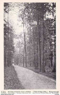 BUCKS COUNTY, Pennsylvania, 30-50s; The Eyre Line, Walk Through George School...