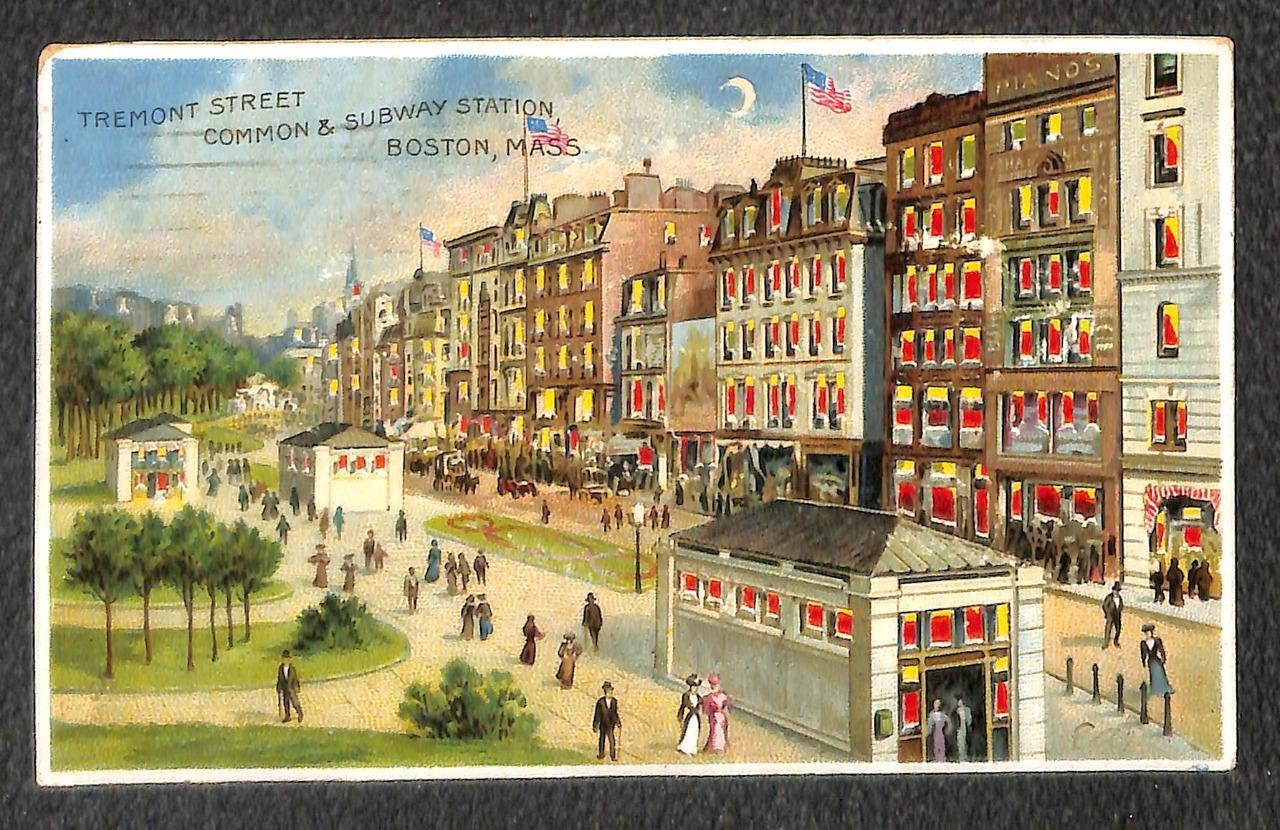 Tremont Street, Common & Subway Station, Boston