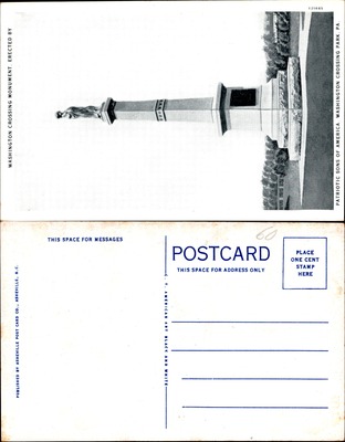 Washington Crossing Monument erected by Patriotic Sons of America, PA