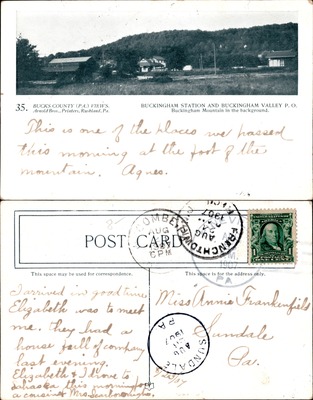 Arnold Bros #035 — Buckingham Station and Buckingham Valley P.O., Bucks County, PA