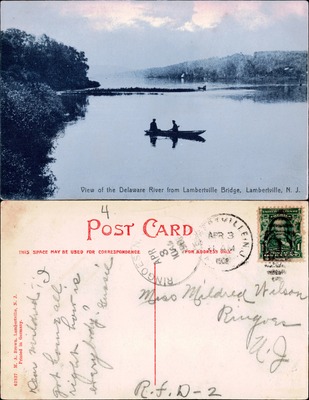 Delaware River view from Lambertville Bridge, NJ