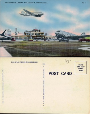 Philadelphia Airport with propeller planes, Pennsylvania