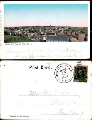 Bird's eye view of Tilton, New Hampshire