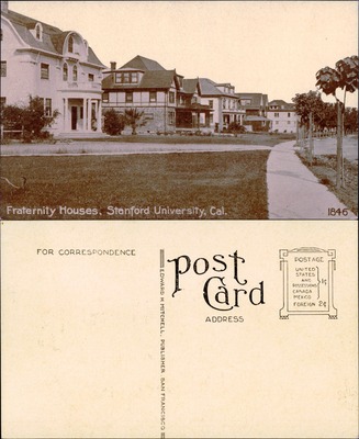 Stanford - Fraternity houses row at Stanford, California