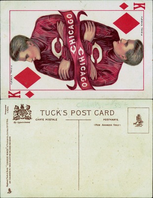 UChicago - F. Earl Christy King of Diamonds playing card Chicago university pennant