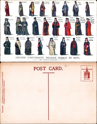 Oxford University Degree Robes 1675 by David Loggan