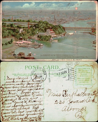 Birdseye View from Lemon Hill, Fairmount Park, Philadelphia, PA