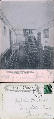 Historic Parry Mansion interior stairway New Hope Pennsylvania