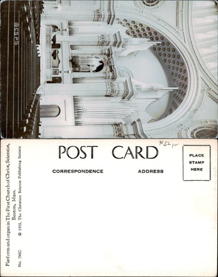Platform and organ, First Church of Christ Scientist, Boston