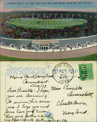 Yale Bowl football stadium, New Haven, Connecticut