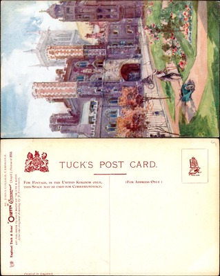 St. John's College, Cambridge, England, Tuck Oilette art print