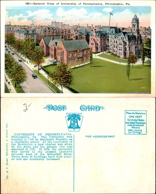 General aerial view UPenn campus Philadelphia