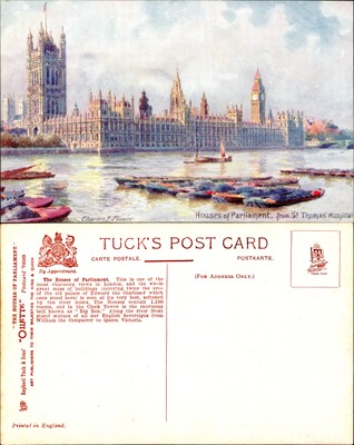 Houses of Parliament from St Thomas Hospital London Thames view