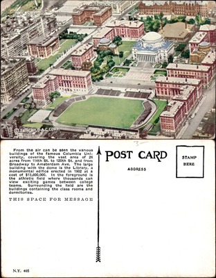 Columbia Aerial View, New York City