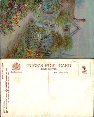 Cottage Gardens in Full Bloom, Tuck Oilette No. 8463