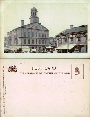 Faneuil Hall with market stalls, Boston, Massachusetts