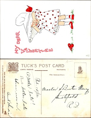 Valentine My Dear little girl hearts dress Tuck Betsy Beauties