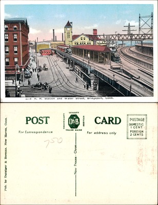 Railroad Station and Water Street, Bridgeport, Connecticut
