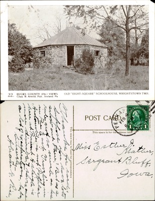 Arnold Bros #022 — Old Eight-Square Schoolhouse, Wrightstown Township, Bucks County PA