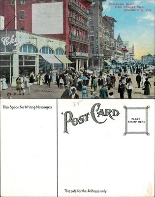 Atlantic City Boardwalk north from Young's Pier