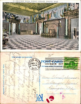Delivery Room, Public Library, Boston, Massachusetts