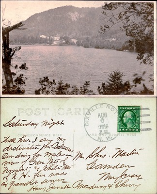 Lake view with resort hotel, Dixville Notch, NH