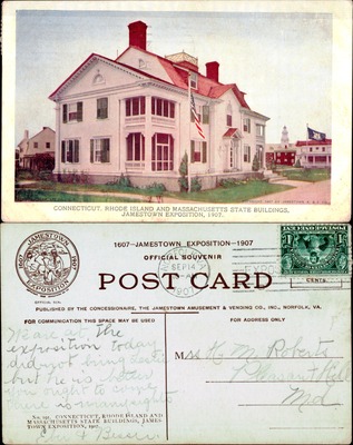 CT RI MA State Buildings Jamestown Exposition 1907