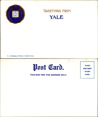 Greetings From Yale seal postcard