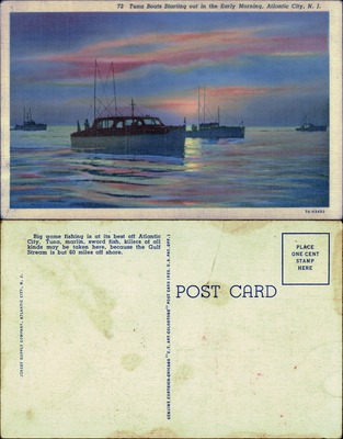 Tuna Boats Early Morning Sunrise Atlantic City New Jersey