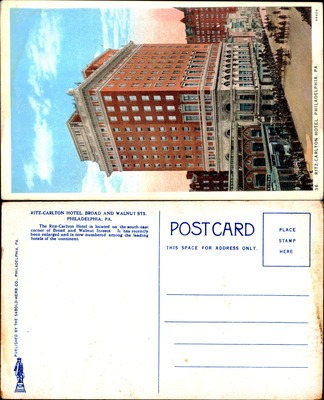 Ritz-Carlton Hotel Broad and Walnut Streets Philadelphia PA