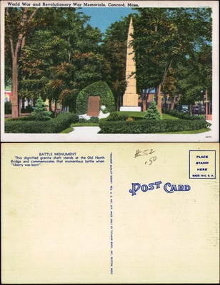 WWI and Revolutionary War Memorials, Concord, Massachusetts