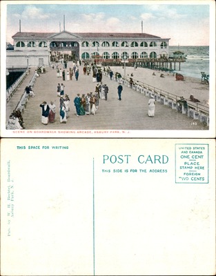 Boardwalk and Arcade scene, Asbury Park, New Jersey