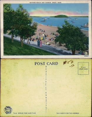 Bathing Beach and Harbor, Onset, Massachusetts
