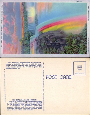 Twilight rainbow over Niagara Falls American Horseshoe