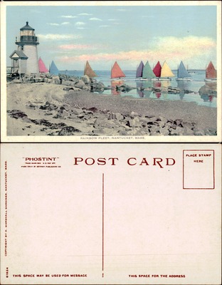 Rainbow Fleet sailboats Brant Point Lighthouse Nantucket Massachusetts