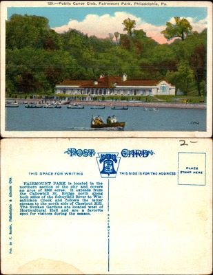 Public Canoe Club, Fairmount Park, Philadelphia PA