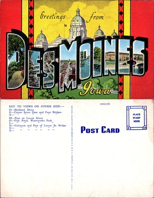 Greetings from Des Moines, Iowa