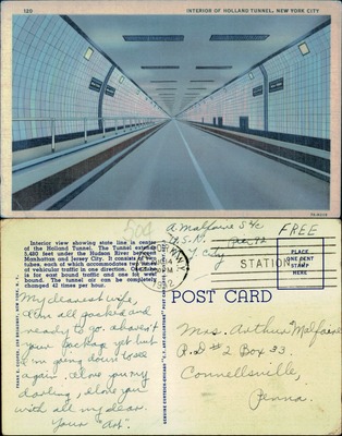 Interior of Holland Tunnel, New York City