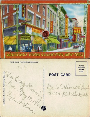 Greetings from Chinatown, New York City