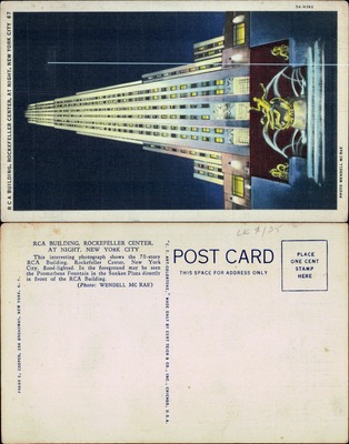RCA Building, Rockefeller Center at Night, New York City
