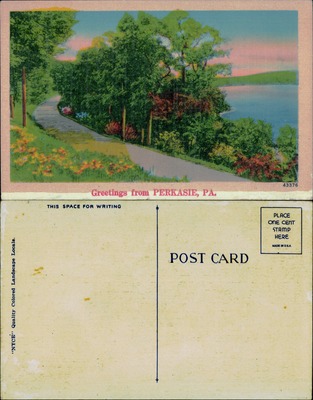 Greetings from Perkasie, PA - Scenic Lakeshore Path