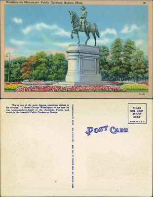 Washington Monument Equestrian Statue, Public Gardens, Boston, MA