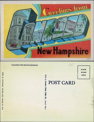 Greetings from Concord, New Hampshire